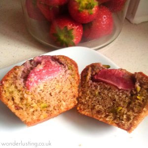 lazy version of strawberry pistachio cake