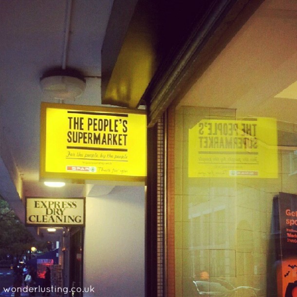 The People's Supermarket shop sign