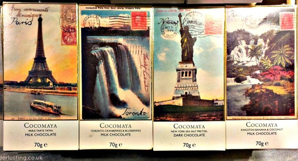 Cocomaya around the world chocolate - Paris, Toronto, New York, Kingston.