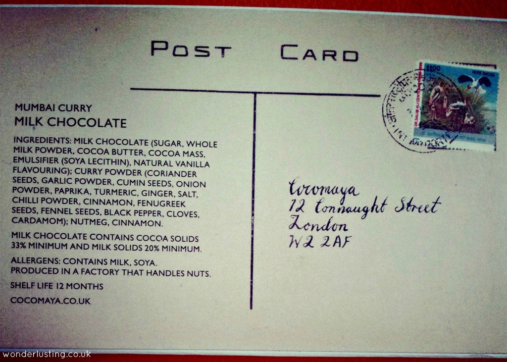 Cocomaya Mumbai chocolate bar ingredients