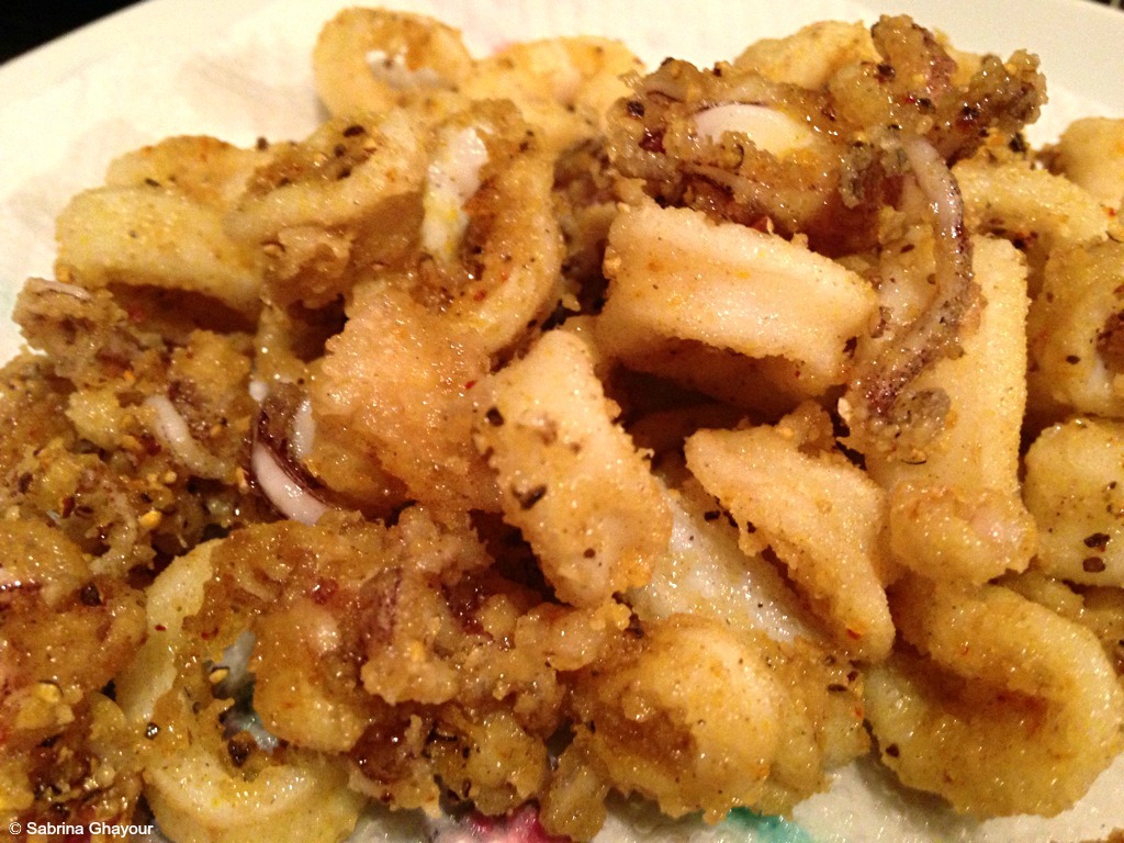 Seafood & Spice: Saffron and spice salted calamari with Quince aioli