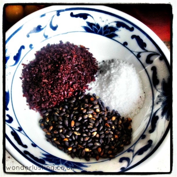 Sumac, black sesame and salt