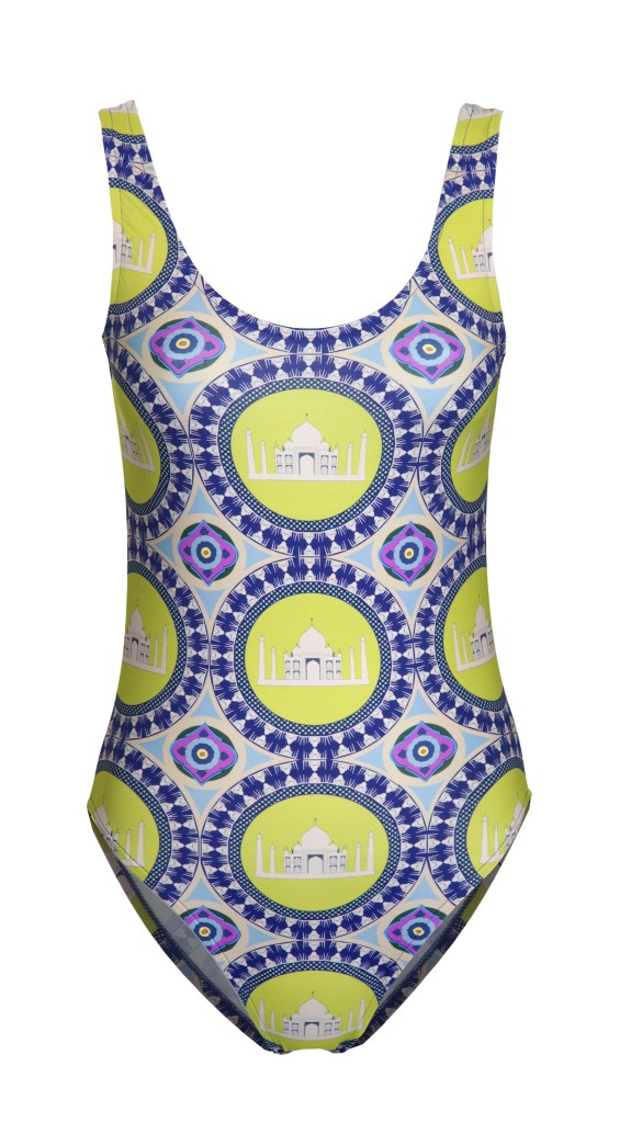 Charlotte Taylor Swimming-Costume-Taj Mahal -FRONT