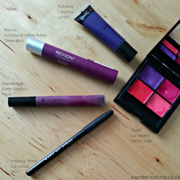 Purple lipsticks