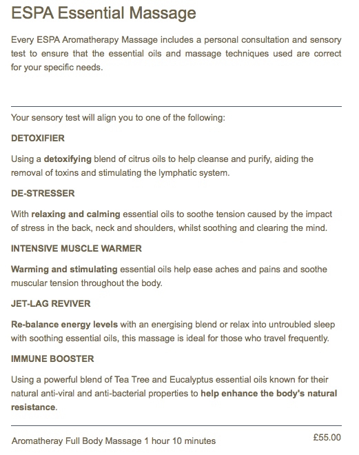 Kukana Spa ESPA Essential Massage