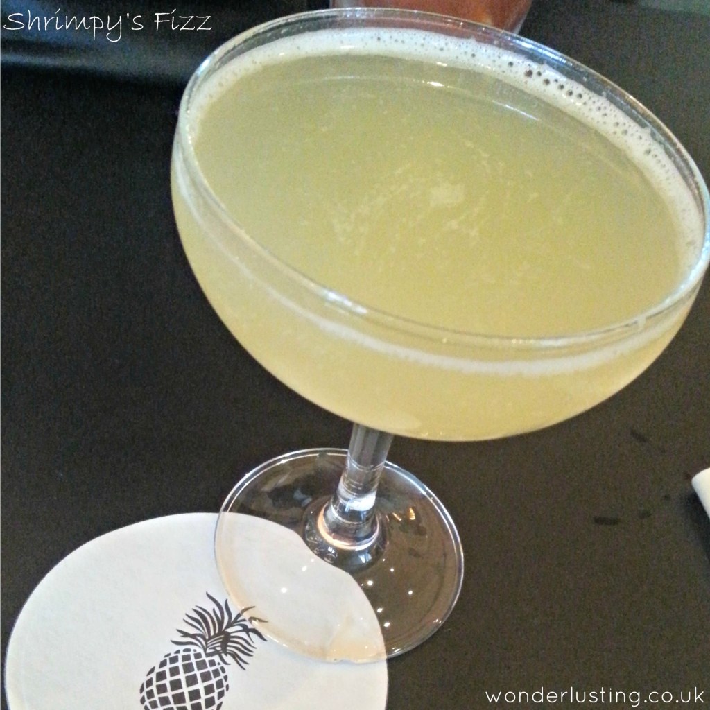 Shrimpy's Fizz (Cachacha, pineapple, lime juice, Cava)