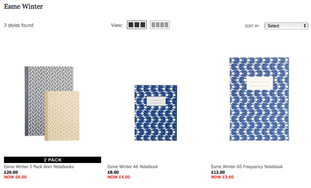 Esme Winter notebooks available at ASOS