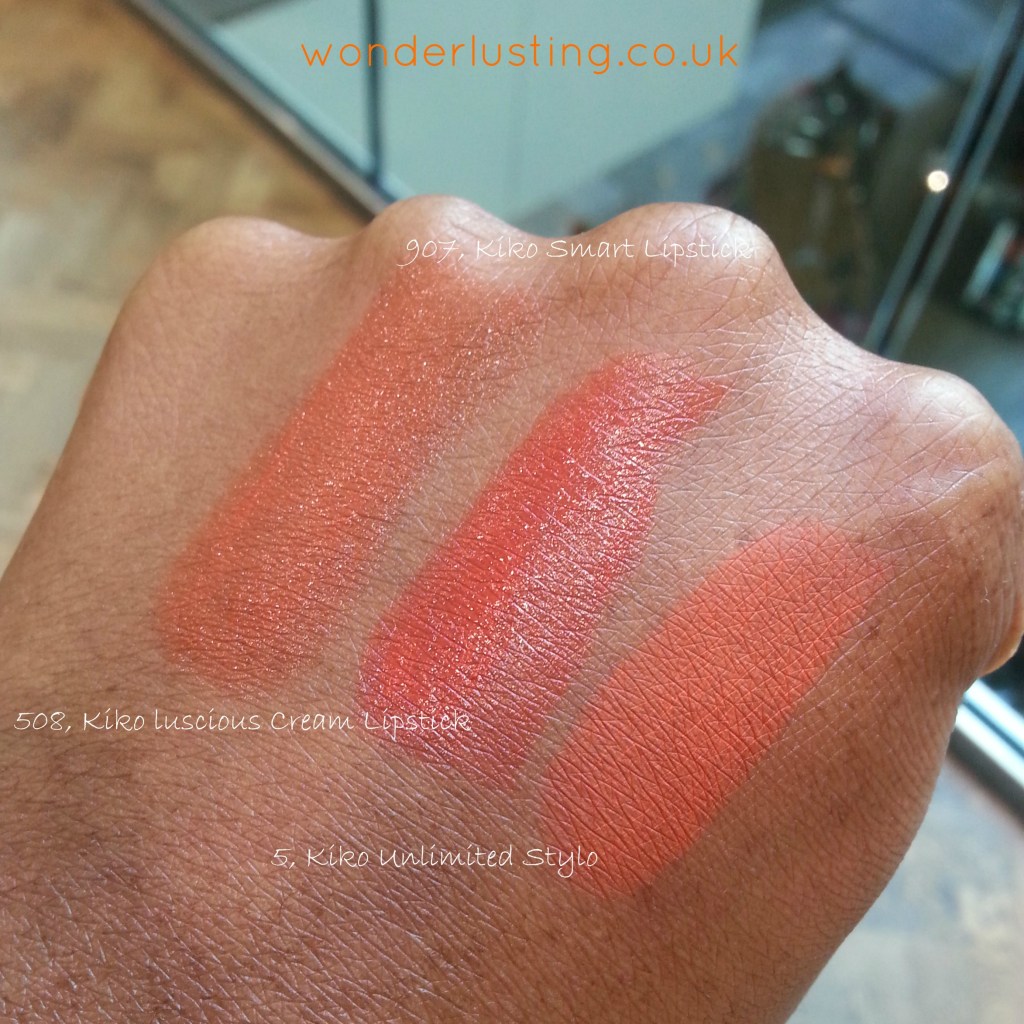 Kiko orange lipsticks