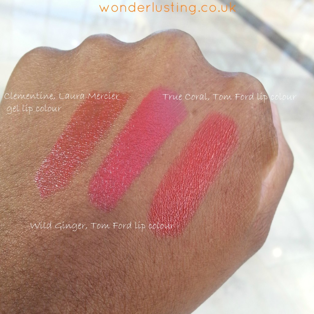 Tom Ford and Laura Mercier Orange lipsticks