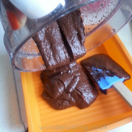 vegan black bean brownie mixture