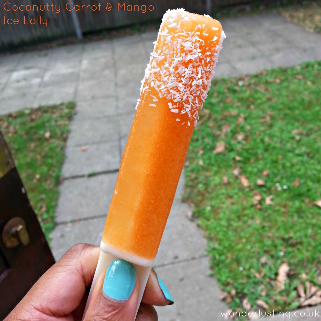 coconut, mango & carrot ice lolly recipe