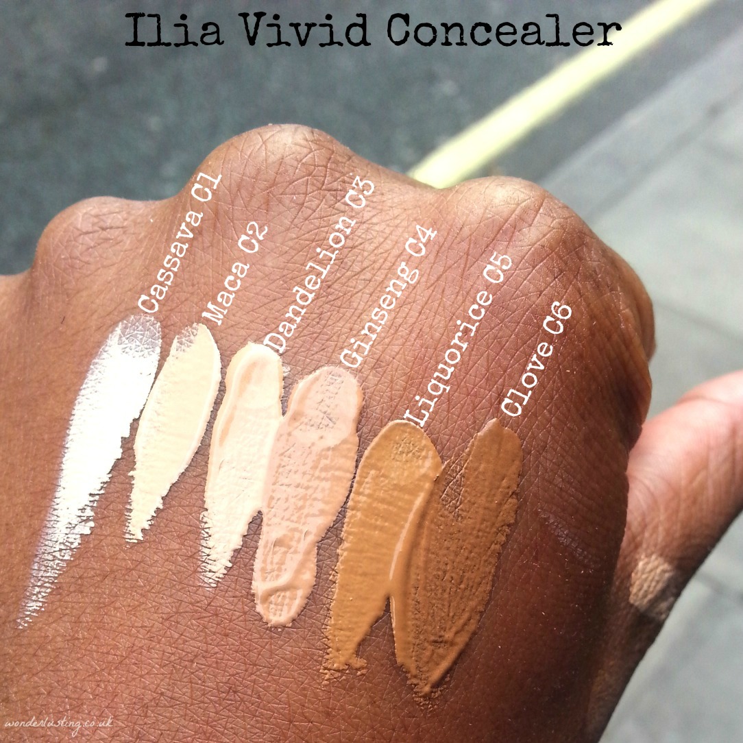 Ilia Vivid Concealer swatches