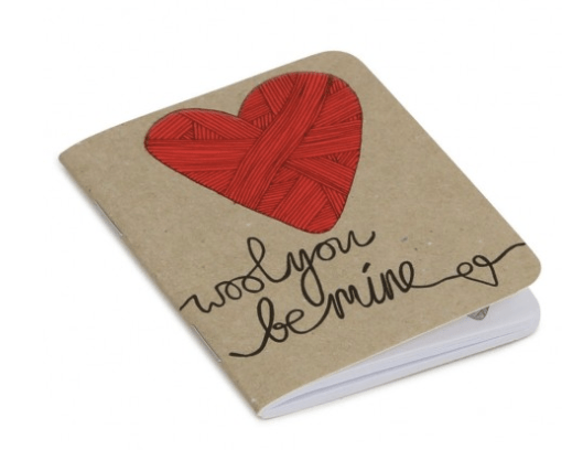 Paperchase-wool you be mine notebook