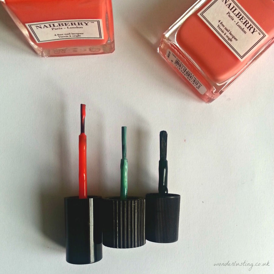 The nailberry brush (first on the left) is very long