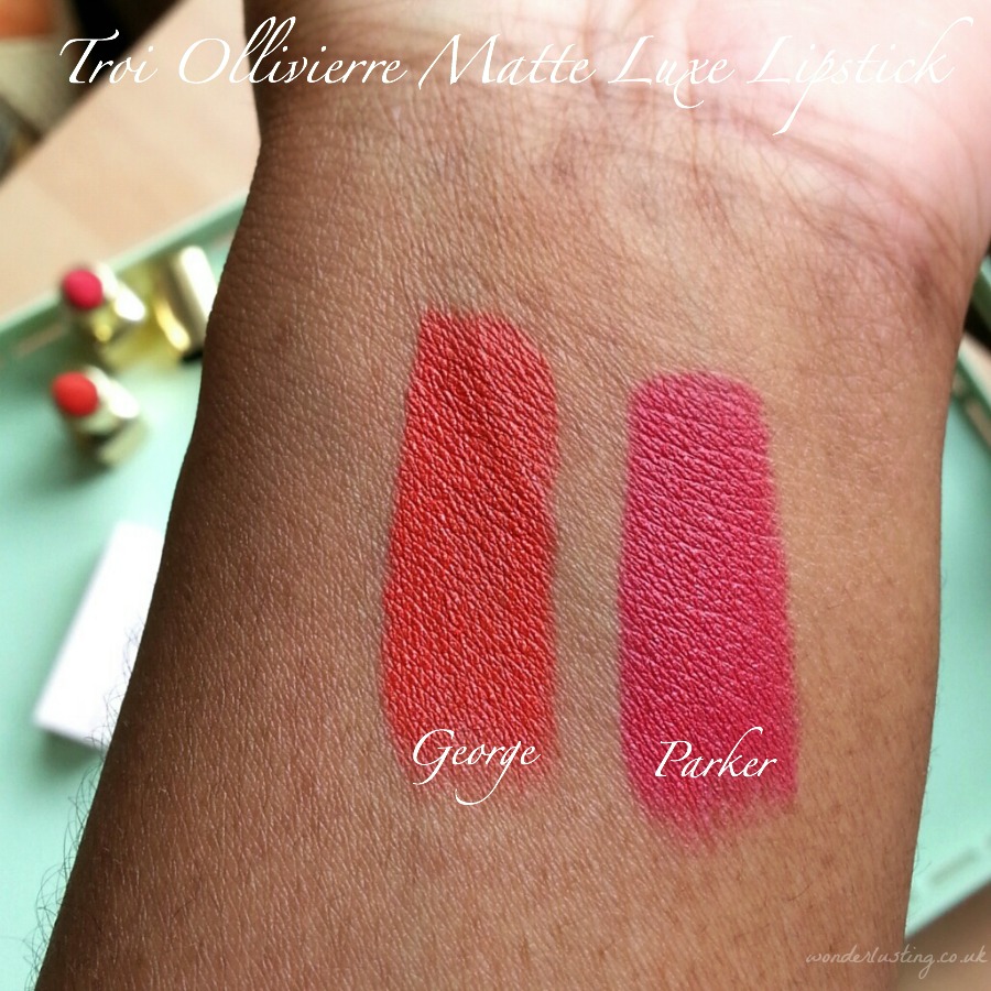 Troi Ollivierre Matte Luxe lipstick swatches