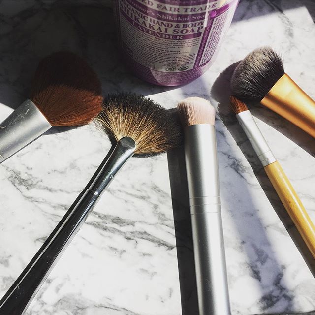 DrBronners Shikakai soap brush washing