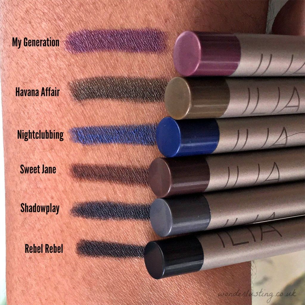 ILIA Pure Eyeliner swatches