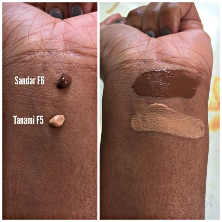 ILIA Vivid Foundation swatches