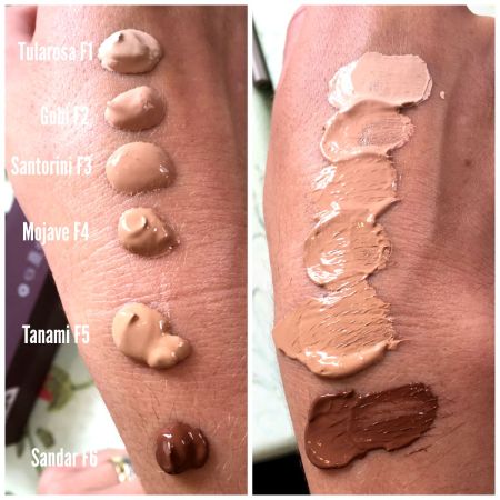 ILIA Vivid Foundation swatches