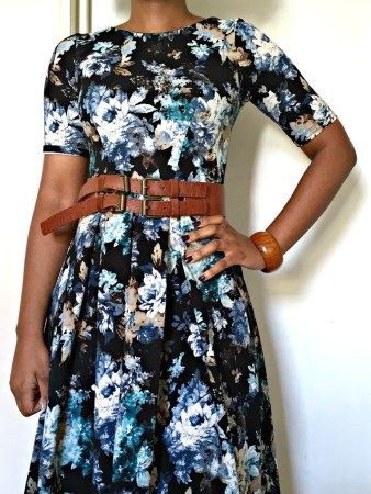 Double buckle belt and wooden bracelet