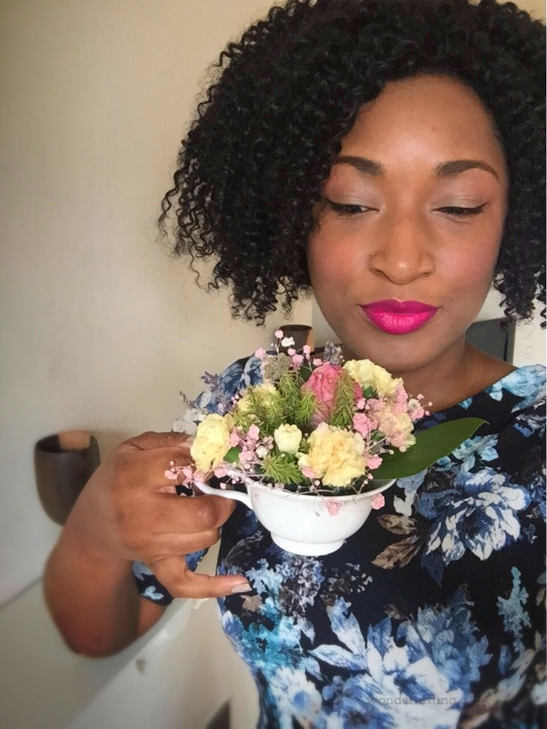 mother's day flowers in a teacup