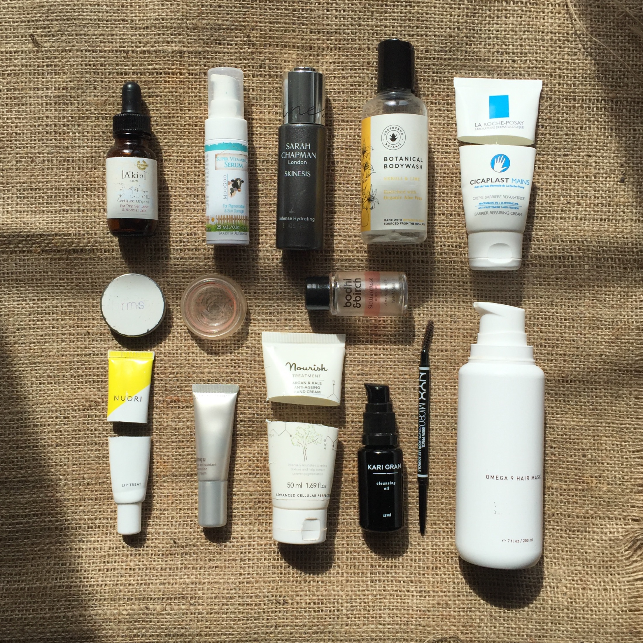 March 2017 natural and organic skincare empties