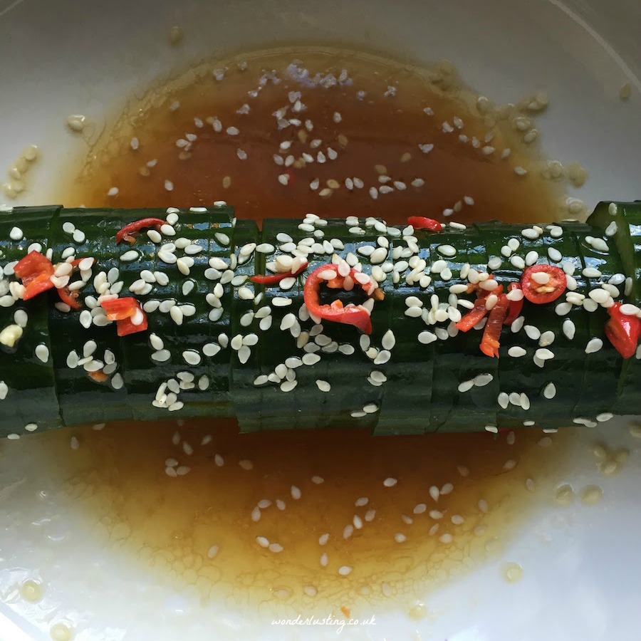 wonderlusting kitchen sesame cucumber salad