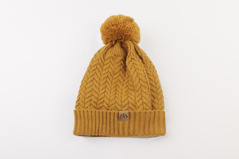 bobble hat lined with satin