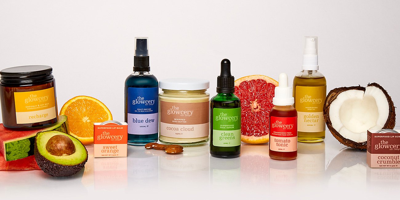 range of The Glowcery products