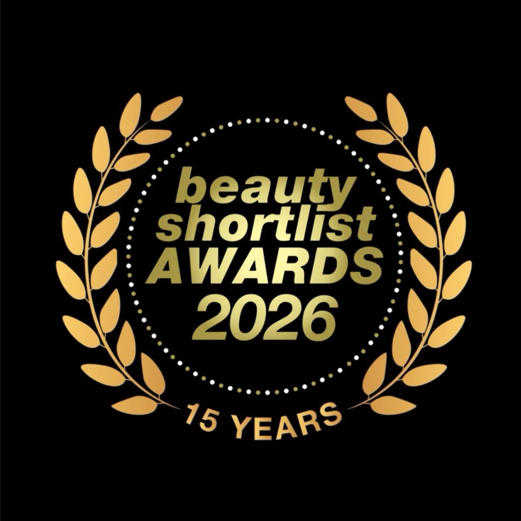 Beauty Shortlist Awards 2026 official logo celebrating 15 years.